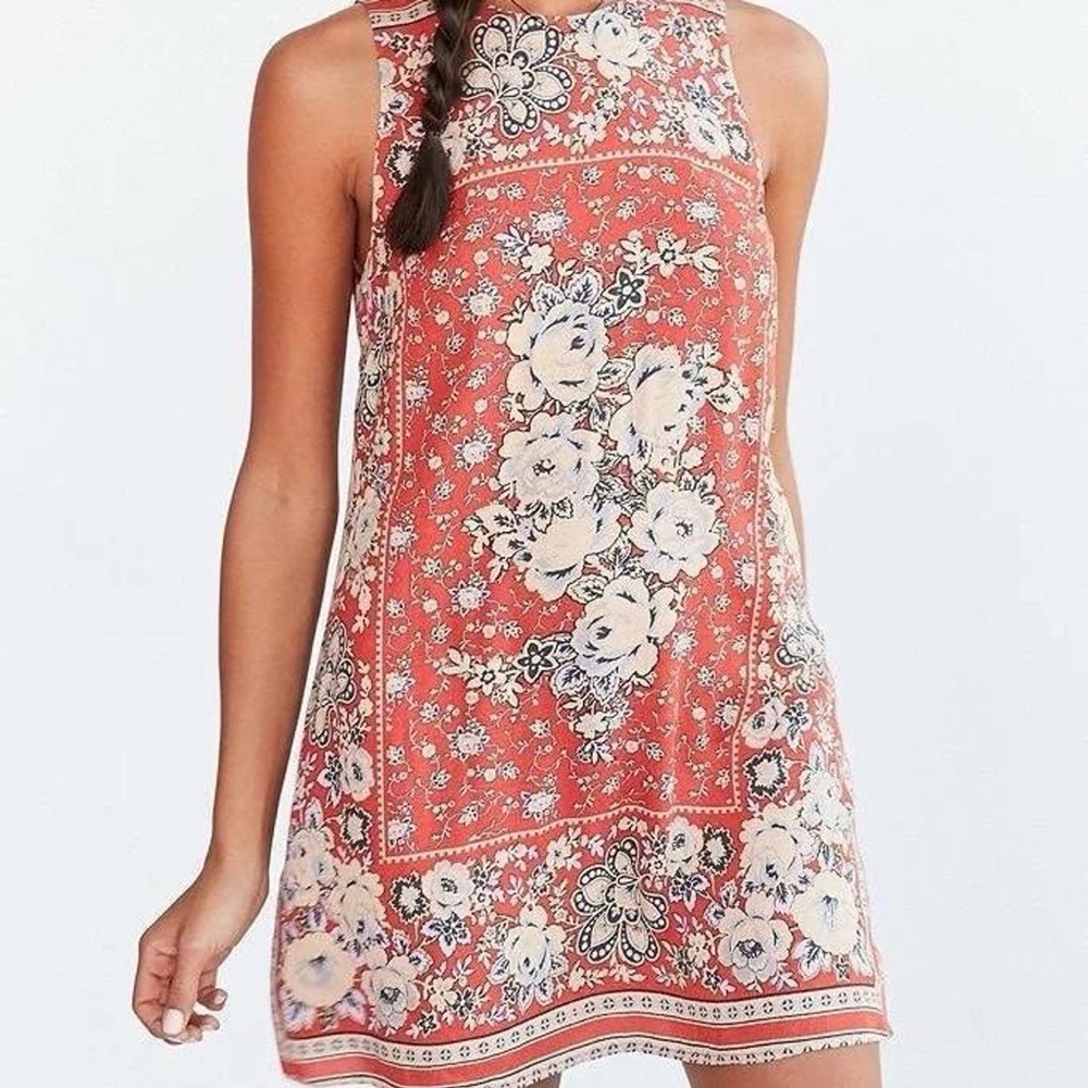 Urban Outfitters Ecote Orange floral mini dress